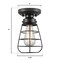 Westinghouse Fixture Ceiling SemiFlush-Mount 60W Bandera 5.25In, Matte Black Cage 6130700 - alternate 6